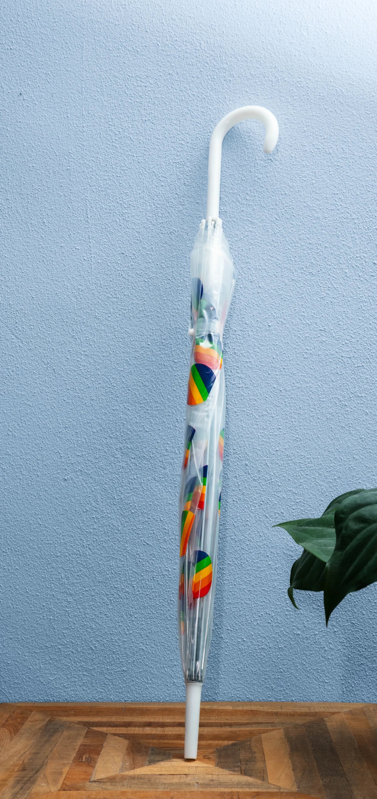 Koepelparaplu Pride – transparante regenboog paraplu - Afbeelding 3