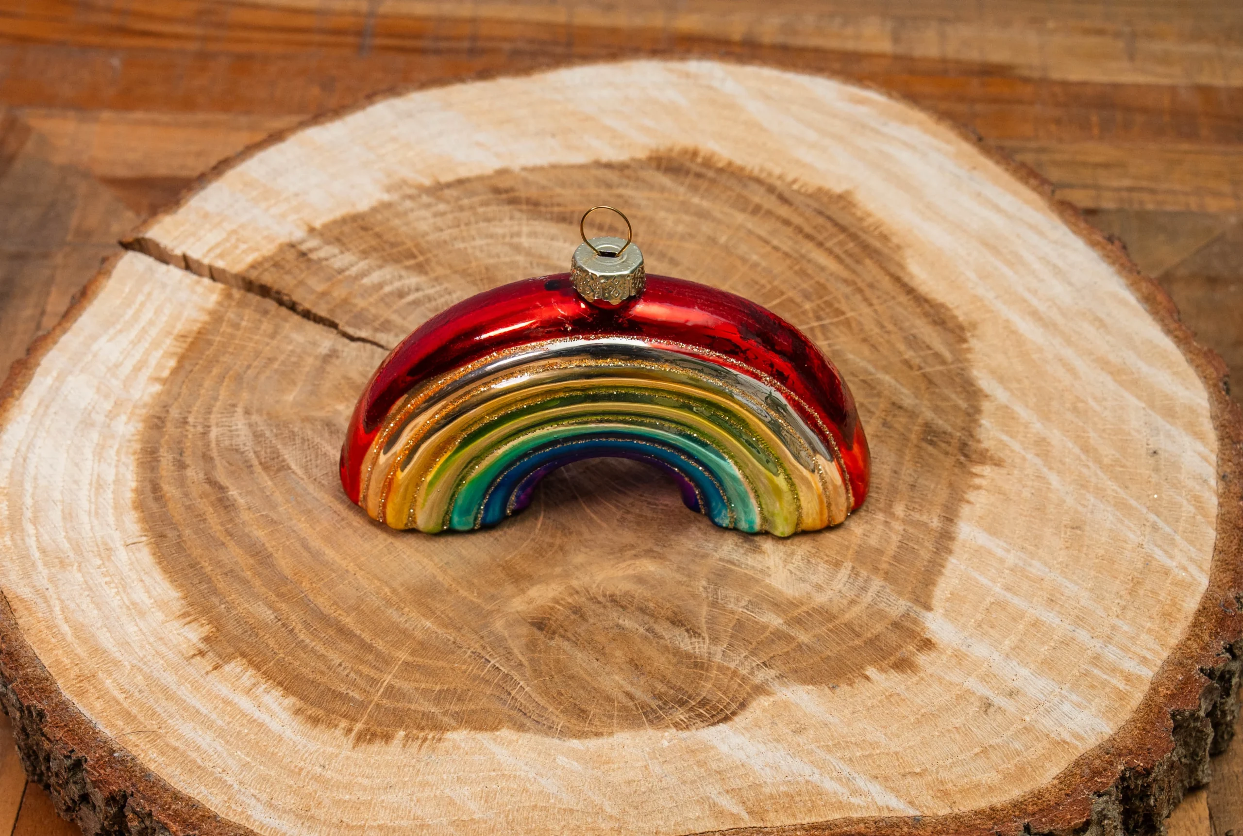 Pride glazen kerstboomhanger – regenboog kerstbal - Afbeelding 5