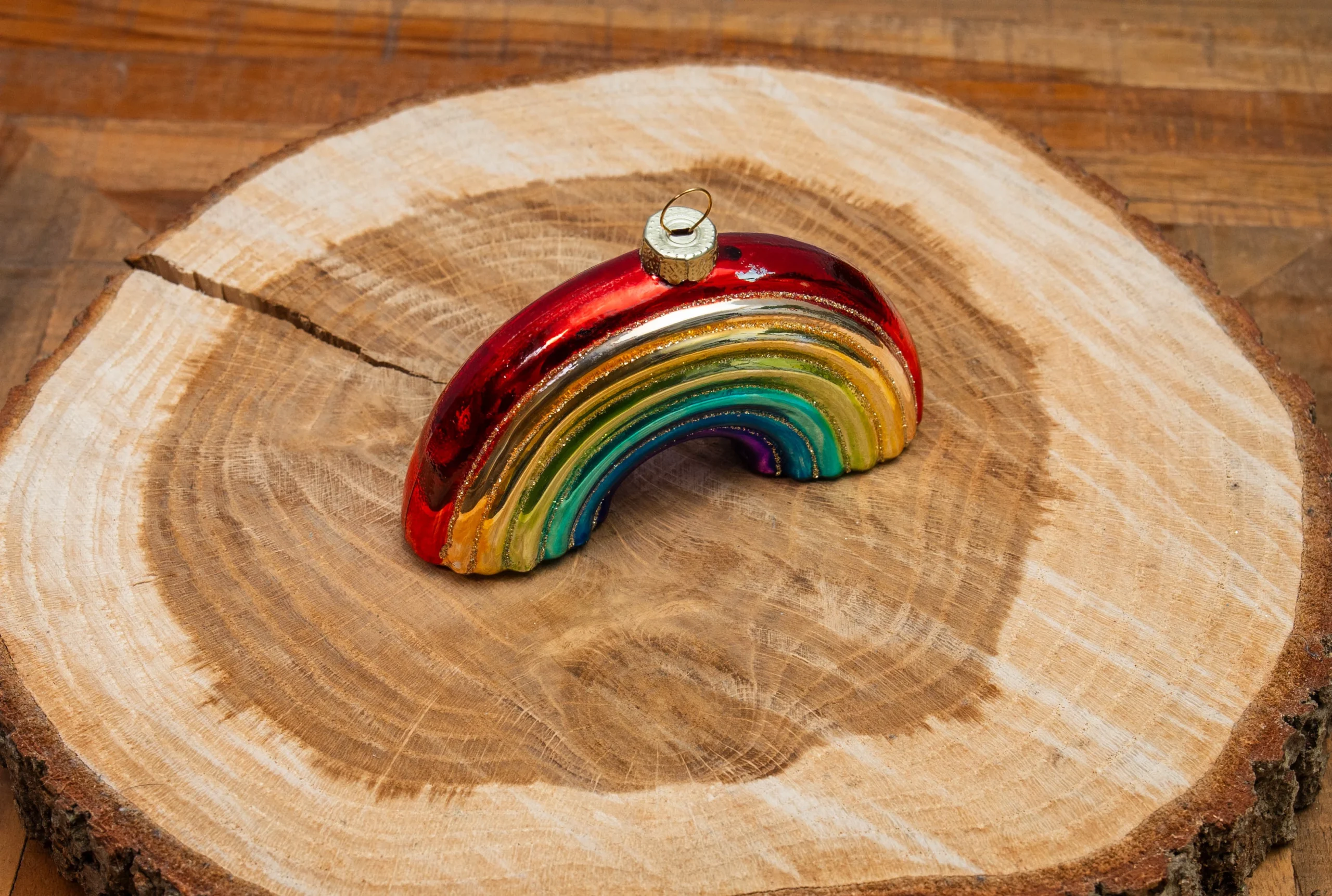 Pride glazen kerstboomhanger – regenboog kerstbal - Afbeelding 4