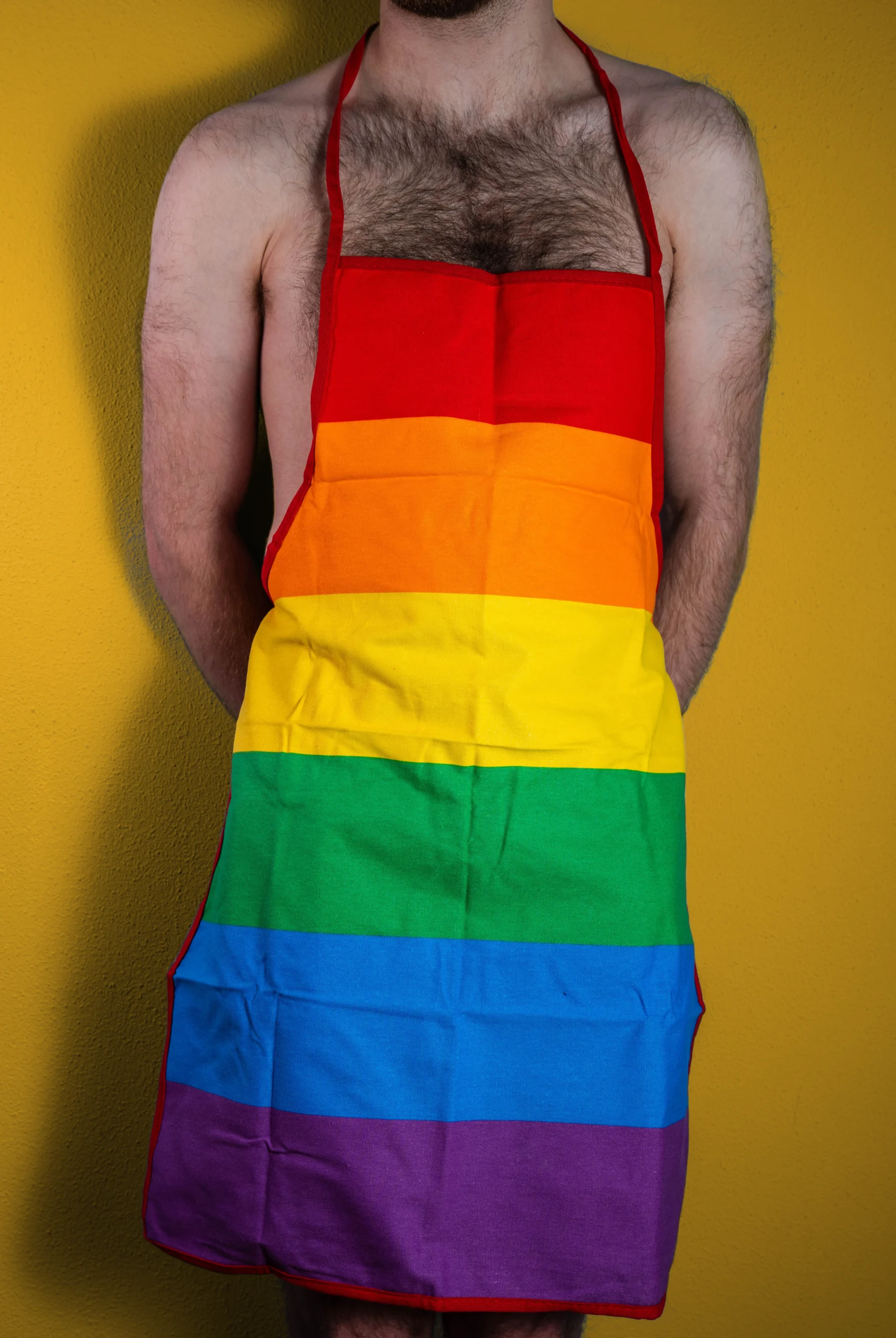 Pride BBQ schort – unisex regenboog keukenschort - Afbeelding 2