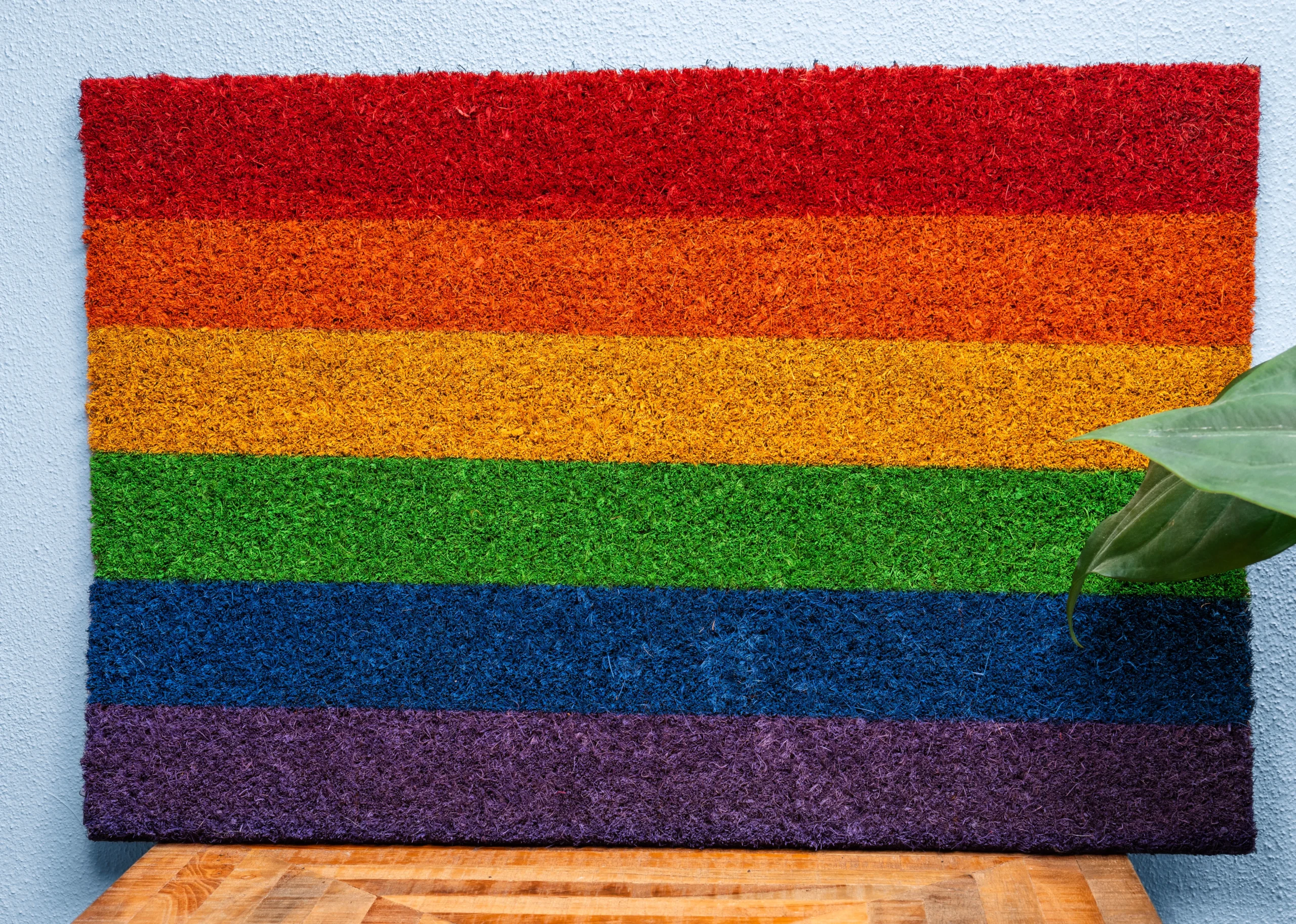 Pride regenboog vloermat – 60 x 40 cm - Afbeelding 2