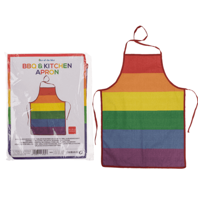 Pride BBQ schort met regenboogdesign