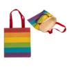 Regenboog katoenen tas 35 x 40 cm