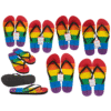 Pride teenslippers met regenboogdesign