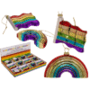 Pride glazen kerstboomhanger in regenboogkleuren