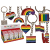 Metalen Pride sleutelhanger met regenboogdesign
