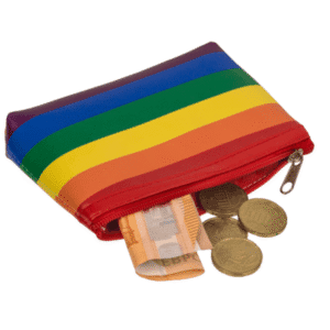Pride portemonnee met regenboogdesign 13 x 9 cm