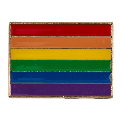 Pride-vlag pin met regenboogkleuren