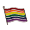 Vlag op Stok pin met wapperende Pride-vlag