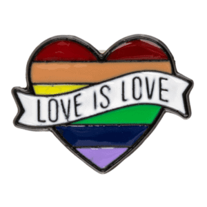 Love is Love pin met kleurrijk Pride-design