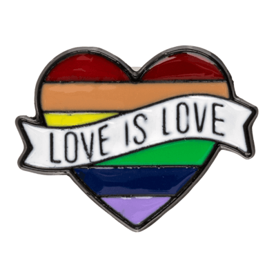 Love is Love pin met kleurrijk Pride-design