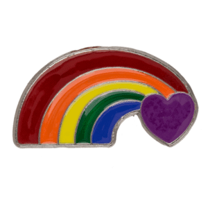 Regenboog met Hart pin met Pride-kleuren
