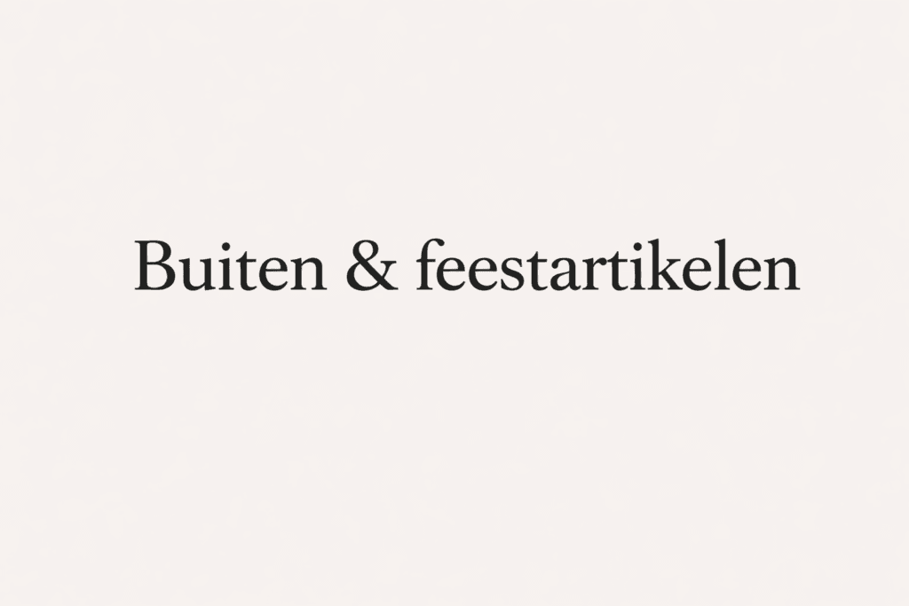 Buiten & Feestartikelen