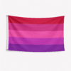 Aceflux Pride vlag met rode roze paarse strepen en ophangringen