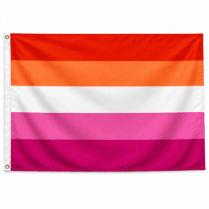 Vijfstrepen Sunset Lesbian Pride-vlag