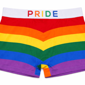 regenboog Pride boxer short met kleurrijke strepen en elastische band