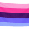 Omnisexual Pride vlag met vijf horizontale banen in lichtroze, felroze, donkerpaars, blauw en lichtblauw