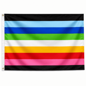 Queer Pride vlag 90×150 cm met acht gekleurde banen