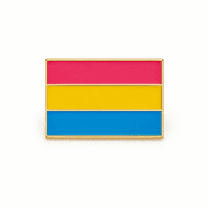 Pansexual Pride vlag pin in roze geel en blauw