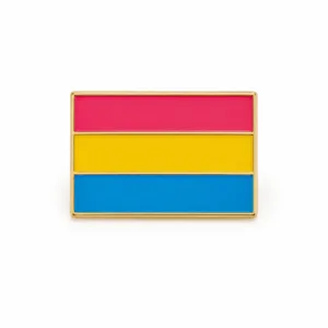 Pansexual Pride vlag pin in roze geel en blauw