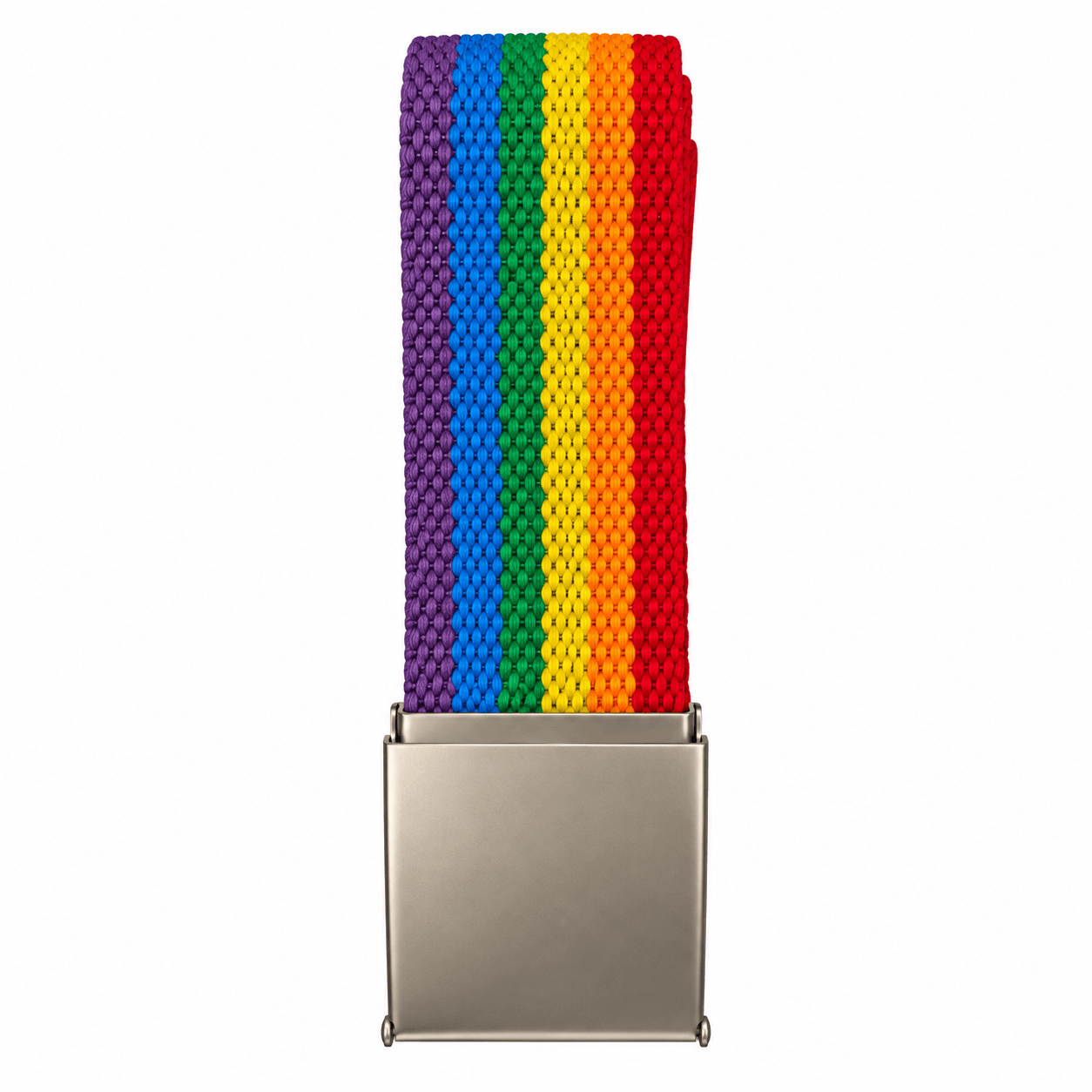 Regenboog Pride riem met metalen gesp